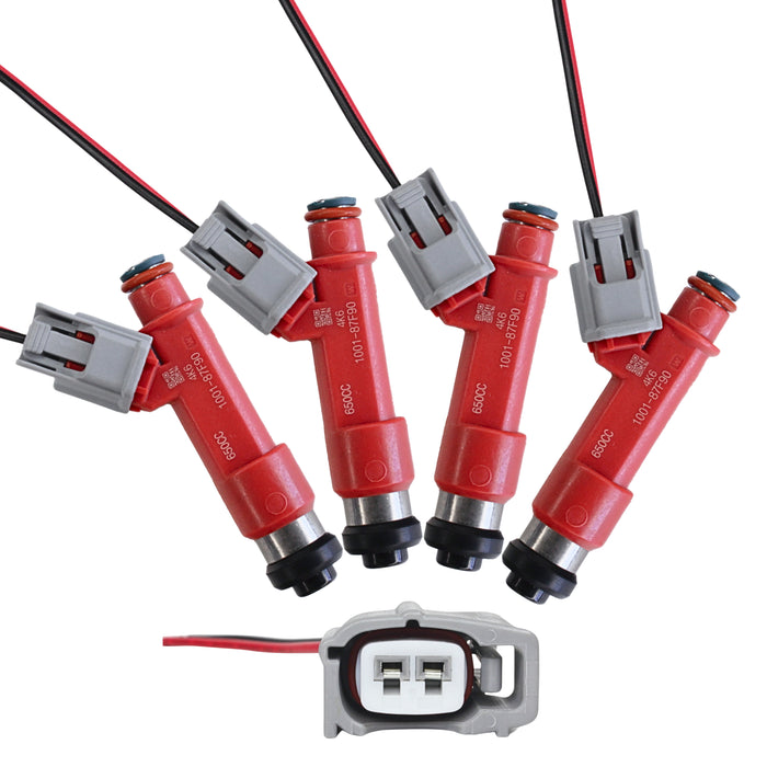 4 x 650cc fit Denso FUEL INJECTORS For MAZDA RX8 13B ROTARY 1.3L TURBO