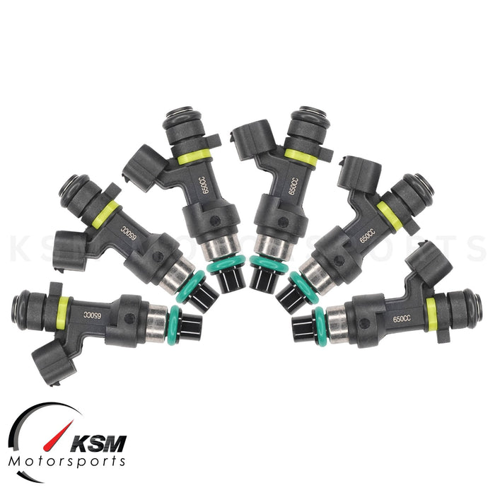 6 x 650cc Turbo Fuel Injectors fit Honda Acura V6 3.0 3.2 3.5 62lb High OHMS e85