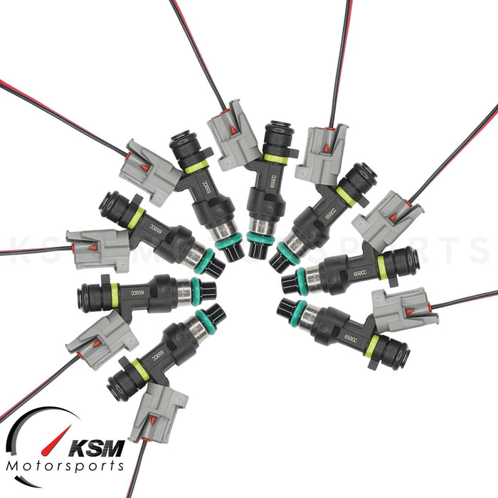 8 x 650cc 62lb Einspritzdüsen für 04–10 Infiniti QX56 04–16 Nissan 5.6 V8 VK56