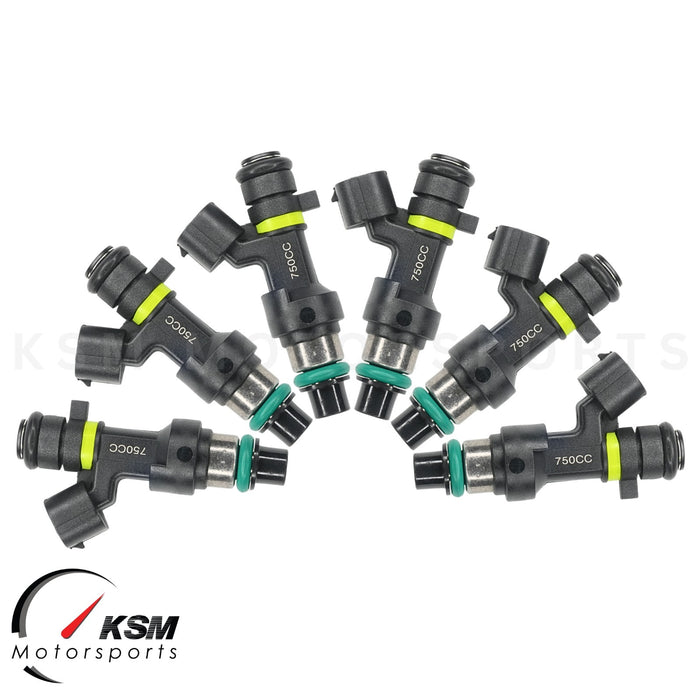 6 injecteurs de carburant turbo 750 cc pour Honda Acura V6 3.0 3.2 3.5 71 lb haute OHMS. 