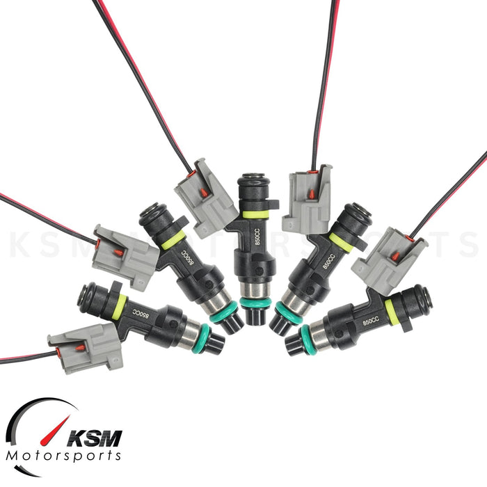 5 850cc-Einspritzdüsen mit hohem OHMS für 2009–2010 Ford Focus MK2 RS ST225, passend für DENSO