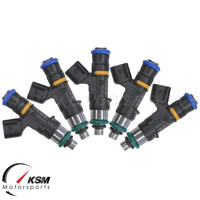 5 x 1200cc 114lb fuel injector for FORD FOCUS MK2 2.5T RS ST fit BOSCH EV14 E85