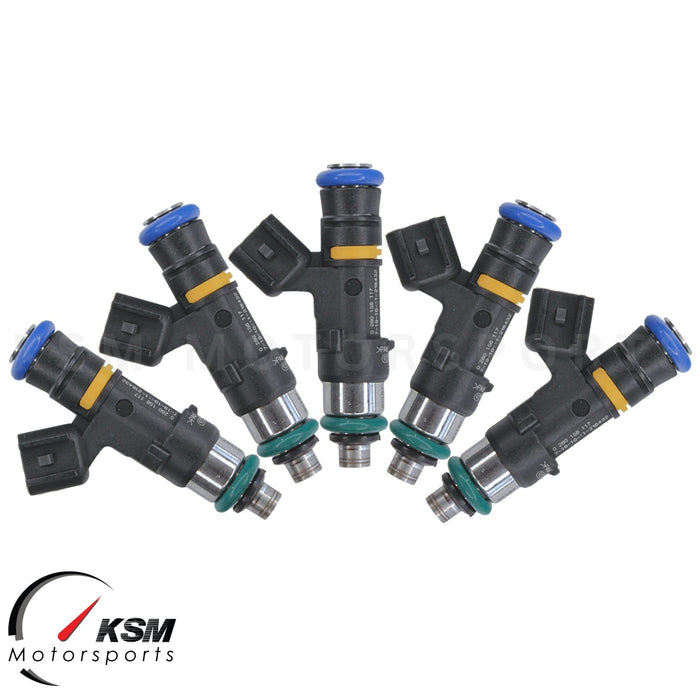 5 x 650cc fuel injectors for FORD FOCUS MK2 2.5T RS ST Fit BOSCH EV14 E85 safe