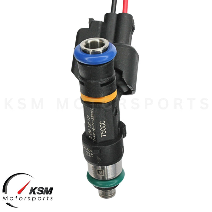 4x High Impedance Fuel Injectors 71lb 750cc EV14 Standard body USCAR plug 48.5mm