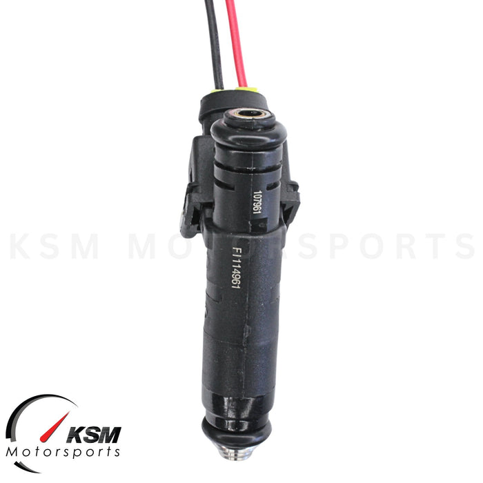 6 x Fuel Injectors 114lb 1200cc High Impedance Long Style FI114961 EV1 plug 60mm