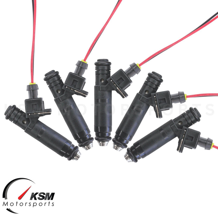 5 x Fuel Injectors 133lb 1400cc High Impedance Long Style FI114961 EV1 plug 60mm