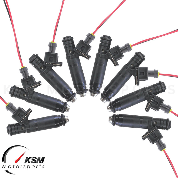 8 x Fuel Injectors 42lb 440cc High Impedance Long Style FI114961 EV1 plug 60mm