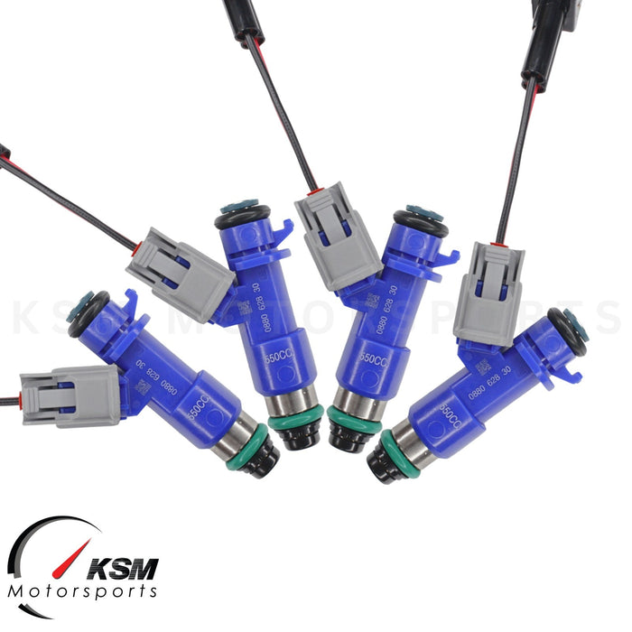 4 x 550cc fuel Injectors with Plug & Play OBD2 adapters for Honda Acura RDX