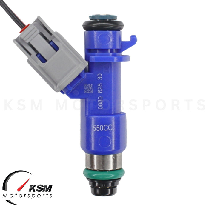 4 x 550cc fuel Injectors with Plug & Play OBD2 adapters for Honda Acura RDX