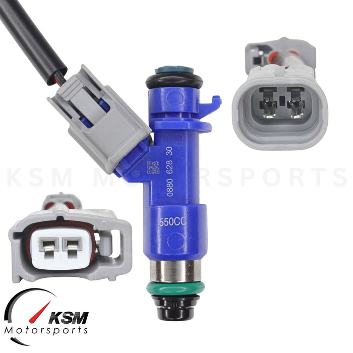 4 x 550cc fuel Injectors with Plug & Play adapters for Honda Acura RDX