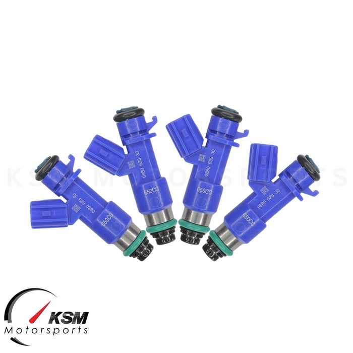 4 x 650cc fuel Injectors with Plug & Play OBD2 adapters for Honda Acura RDX