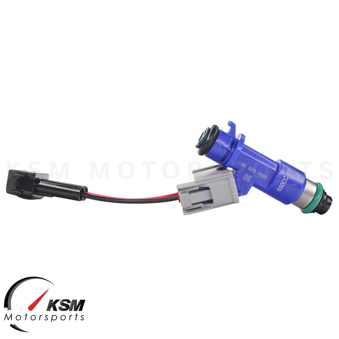 4 x 650cc fuel Injectors with Plug & Play OBD2 adapters for Honda Acura RDX
