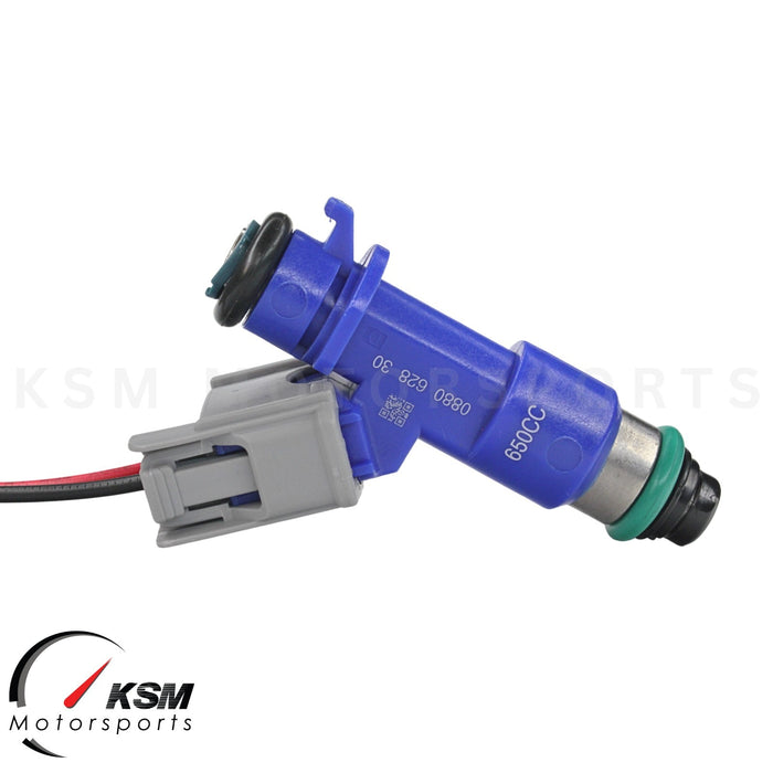 4 x 650cc fuel Injectors with Plug & Play OBD2 adapters for Honda Acura RDX