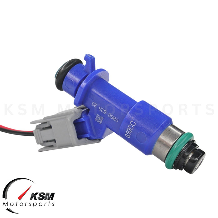 4 x 650cc fuel Injectors with Plug & Play OBD2 adapters for Honda Acura RDX
