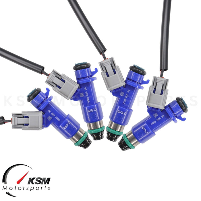 4 x 650cc fuel Injectors with Plug & Play adapters for Honda Acura RDX