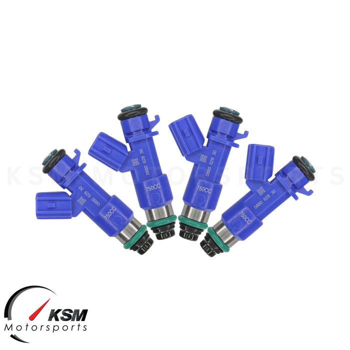 4 x 750cc fuel Injectors with Plug & Play OBD2 adapters for Honda Acura RDX