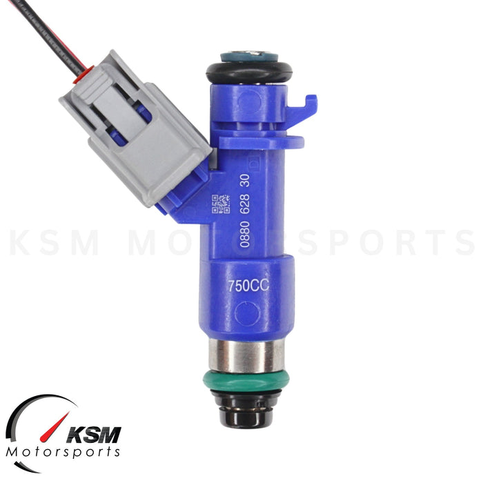 4 x 750cc fuel Injectors with Plug & Play OBD2 adapters for Honda Acura RDX