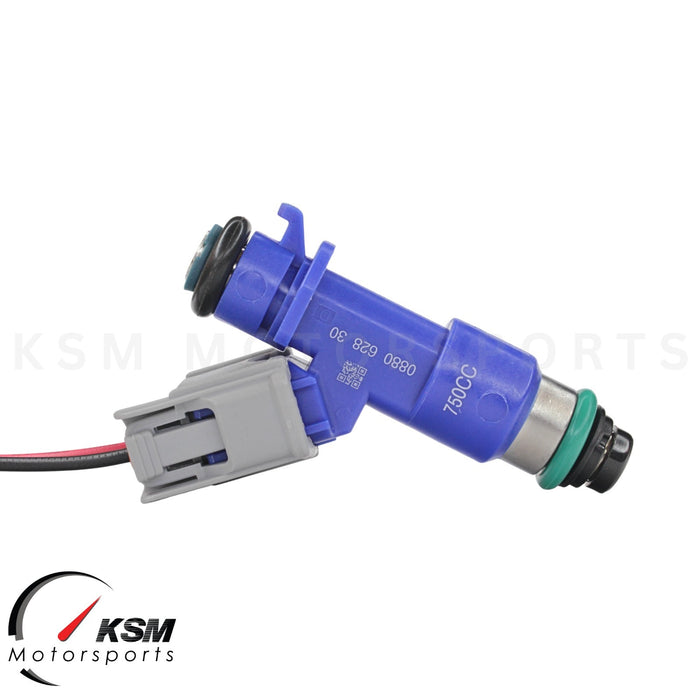 4 x 750cc fuel Injectors with Plug & Play OBD2 adapters for Honda Acura RDX