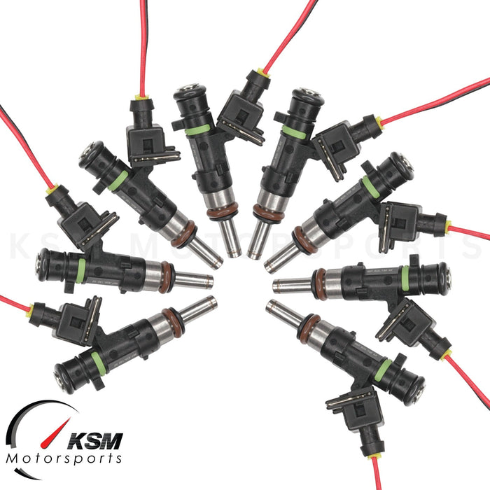 8 x Fuel Injectors fit Bosch 0280158123 590cc 56lb Long Nozzle EV14 6-Hole